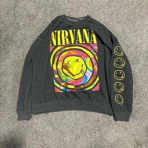 Nirvana Gray Graphic Sweater